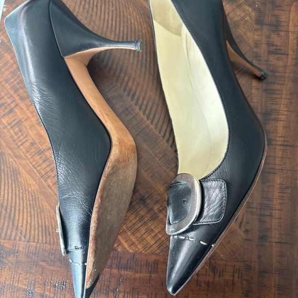 Prada Heels with Silver Buckle Detail - Picture 2 of 5